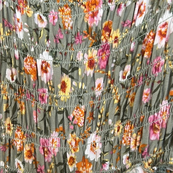 Chenault Floral Maxi Dress with Ruffle Straps Sz M - Picture 3 of 11